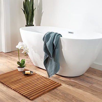 UCHINO Waffle Twist Cotton Hand Towel Absorbent Quick Dry 20x30 Green, 1 Pc - color: Eucalyptus, size: Hand Towel
