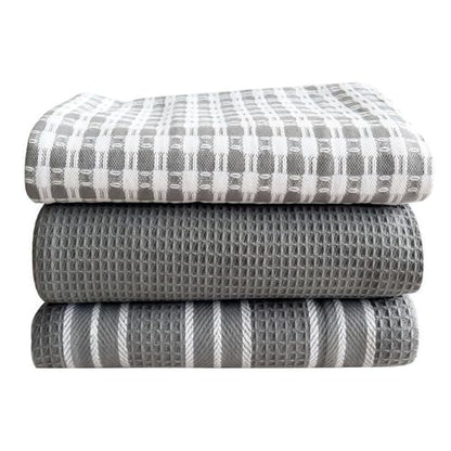 Towels 3 Pack Premium Wash Cloths Set, 25 by 17 Inches,100% Cotton Ring Spun,Highly Absorbent and Soft Feel Washcloths for Bathroom,Spa,Gym and Face,Grey