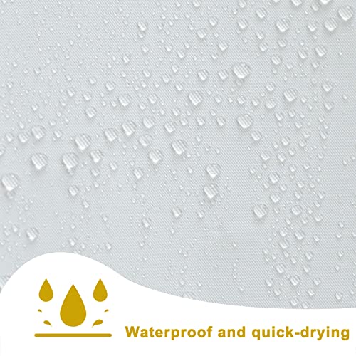 White Shower Liner 72x84 Extra Long, PEVA Waterproof Built in Hooks | Plastic Vinyl Waterproof Heavy Duty Bathroom Curtain Hook Free Shower Liner with Bottom Magnets - color: White, size: 72"W x 84"L (Pack of 1)
