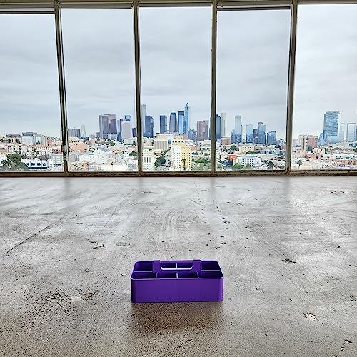 8 Compartments DIY Dividers,Large caddy, Multi Purpose, Simple, Portable, Stackable, Modern Solution for School, Office,MADE IN USA (Royal Purple) - color: Royal Purple