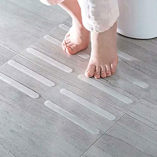 6pcs 20x2cm Anti Non Slip Bath Mat Grip Stickers Shower Strips Flooring Anti Strips for Floor Roll Bathtub for Textured Tub Bathroom for Toilet Bathtub Sticker Wall Decor