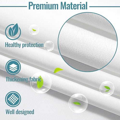Conbo Mio 3 Pack Hotel Fabric Snap in Shower Curtain Liner Replacement Removable Water Repellent Liner for Bathroom Shower Curtain Liner 107W X 54H - size: 107"W x 54"L (Pack of 3)