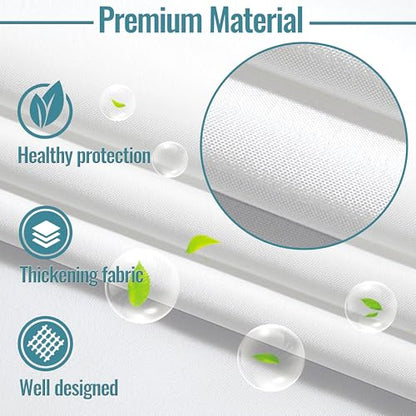 Conbo Mio 3 Pack Hotel Fabric Snap in Shower Curtain Liner Replacement Removable Water Repellent Liner for Bathroom Shower Curtain Liner 107W X 54H - size: 107"W x 54"L (Pack of 3)
