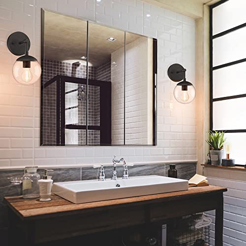 Design House Cyprus 30-in. Wide Medicine Cabinet, 3 Frameless Mirrored Doors, 2 Adjustable Shelves, Pre-Assembled, Surface or Recess Mounted, White, 30.0 in. W x 4.4 in. D x 30.0 in. H, 59749 | Adjustable Shelves, Wall Mount, Contemporary/Modern, Wood, Ba