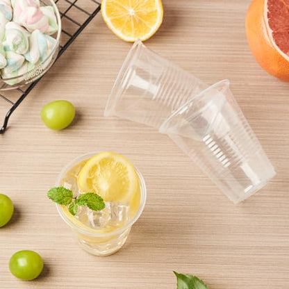 Jaluxing 500 Count 7 oz Crystal Clear Disposable Plastic Cups Bulk PP Cups for Parties, Water, Wine, Cold Drinking (Formerly FULING) - style: 7 OZ.