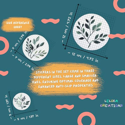 Non Slip Bathtub Stickers, 14 pcs Tree Branch Leaves Decals, Bathroom Decor, Alternative to Shower Mat, Waterproof Adhesives, Anti Slip Shower Stickers, Tubs, Stairs - Safety Tub Non Slip Stickers