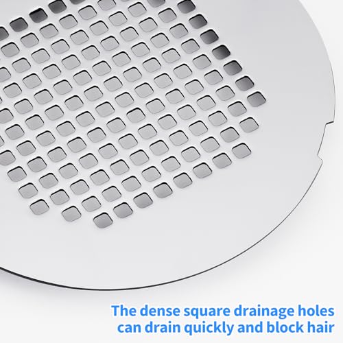 Shower Drain Cover, Drain Hair Catcher Snap-in Replacement Strainer | Chrome Plated Round Grate, Drain Protector Designed for 4.25" OD Standard Round Shower Drains - color: Silver
