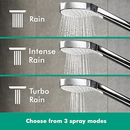 hansgrohe Croma Select E Shower system 110 Vario with Ecostat Comfort thermostatic mixer and shower rail 90 cm