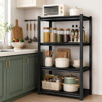4-Tier Metal Bakers Rack, 39"W x18"D x 63"H Adjustable Kitchen Pantry Shelf | Freestanding Microwave Stand Organizes Cookware, Appliances, Snacks, Jars, Sturdy Closet Shelving Fits Pantry Essentials - size: 39"W*18"D*63"H-4 TIER