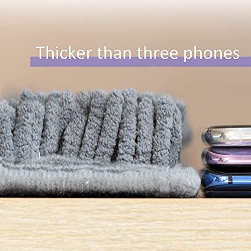 Bathroom Rugs Sets 2 Piece Plush Chenille Bath Rugs Non-Slip Bath Mats Absorbent Shaggy Rugs,Bathtub Mat, Gray Pet Dog Mats,Washable Bathroom Carpet for Tub, Shower, Washroom- 32x20 + 24x16 Inch - color: Ash Gray