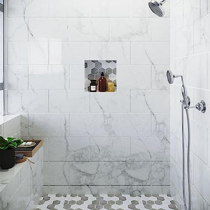 Shower Niche, Shower Niche Insert Tile Ready, 12x12 Inch, Soap Box, Prefab | Houseables Recessed Bathroom Storage, In Wall Shelf, Cubby Inserts, Recessed Shampoo Caddy, Inset Shelves, Built In Nook - size: 12 x 12 inches (ID)