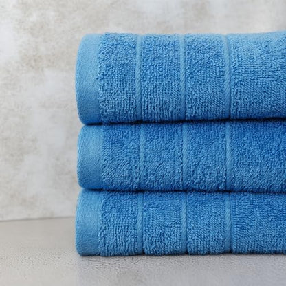 6 Piece Hand Towels Set 16 x 28 Inches, Blue | 100% Cotton, Lighter Weight, Quick to Dry, 16 x 28 Inches, Super Soft & Absorbent, Perfect for Bathroom & Kitchen - color: Midnight Blue