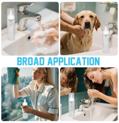 2PCS 200ml/7oz Foam Pump Bottles, Travel Size Foaming Dispenser | Reusable travel foam pump bottles for hand soap, lash cleanser, shampoo & body wash