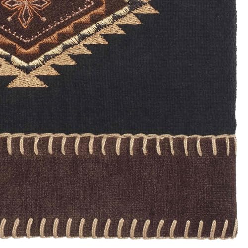 Avanti Linens 17722BLK Mojave Hand Towel, Black, 28.00" x 16.00" - color: Black, size: Hand Towel