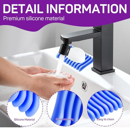 2 Pcs Self Draining Silicone Soap Holder - Waterfall Design Soap Dishes for Bathroom, Keeps Soap Bars Dry & Clean (Blue) - color: Blue