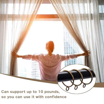Openable Curtain Rings with Eyelets,1.5inch Heavy Duty Rustproof Metal Drapery Rings,Shower Curtain Rings 24pcs Bronze Zocang - color: Bromze, size: 1.5inch Inside Diameter
