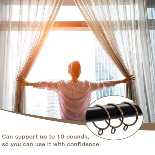 Openable Curtain Rings with Eyelets,2inch Heavy Duty Rustproof Metal Drapery Rings,Shower Curtain Rings 24pcs Bronze Zocang - color: Bromze, size: 2inch Inside Diameter