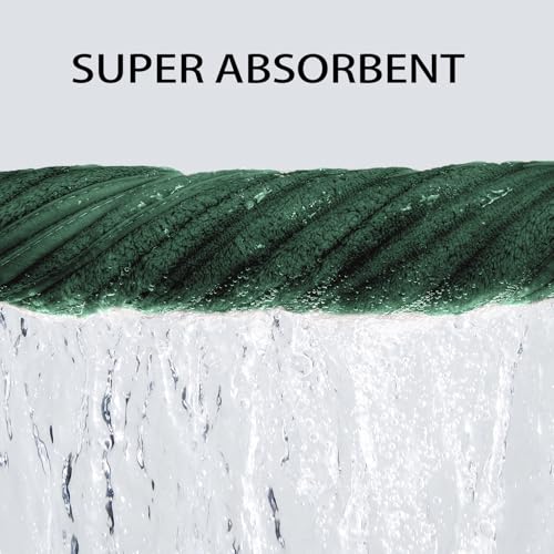 Bath Towel Set of 8,Large Bath Sheets 35"x70"-Dark Green | Super Soft Microfiber, Lint Free & Quick Dry Towels for Bathroom,Gym,Hotel–2 Bath,2 Hair,2 Hand,2 Washcloths - color: Dark Green, size: 8Piece Towel Set