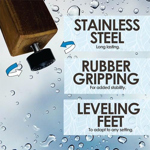 Patented 24" Sumba Teak Shower Bench with Shelf - 24 Inch (Pack of 1) | Durable, Water-Resistant Teak, Shower Chair & Shaving Foot Rest, Indoor/Outdoor Use