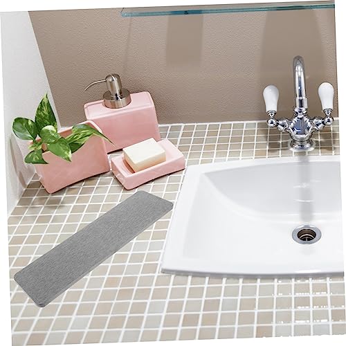 Water Absorbent Diatomite Mat for Quick Drying Sink Countertop Use for Bathroom Accessories