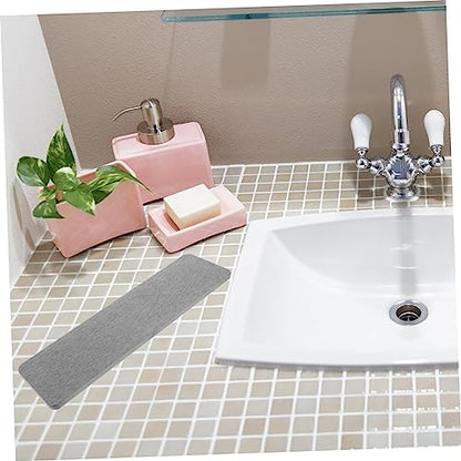 Water Absorbent Diatomite Mat for Quick Drying Sink Countertop Use for Bathroom Accessories