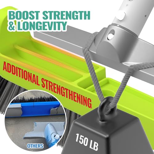 18" Pool Brush Head - Scrub Brush, Curved Ends, Fits Φ1.25” Poles | Scrub Brushes for Cleaning Swimming Pool Walls, Tile, Fiberglass, Flooring and Vinyl Pools, Green & Black & Dark Gray - color: Black & Dark Gray