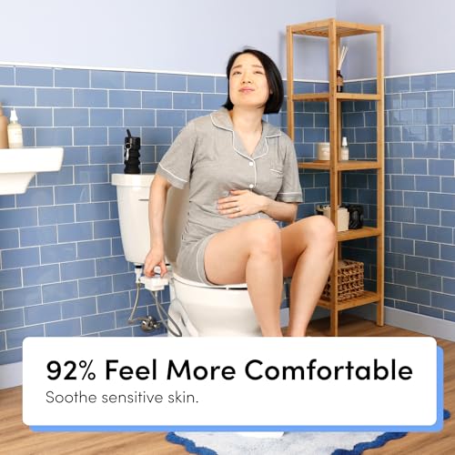 TUSHY Fresh Ultra-Slim Starter Bidet Attachment, Bamboo | Non-Electric, Cool Water Rear Wash, Adjustable Pressure, Self-Cleaning, Fits Elongated and Round Toilets, 10 Minute Install - color: Bamboo Knob, style: Single Nozzle