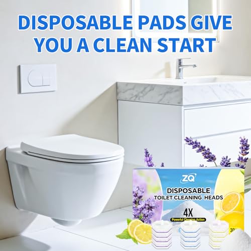 Toilet Brush Refills for Clorox, Toilet Cleaner Refills,100 Count | Compatible with Clorox Toilet System, Pre-Loaded Cleaner, 3-Layer Scrub Pads, 4X Cleaning Power , Lemon Lavender Scent - size: 1 Count (Pack of 100)