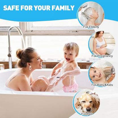 Square Shower Mat Non Slip: 24 x 24 Inch Soft Loofah Shower Stall Mat with Center Drain Hole - Secure Stand Up Shower Grip Pad for Inside Shower - color: Blue Mosaic, size: 24" x 24" (Square)