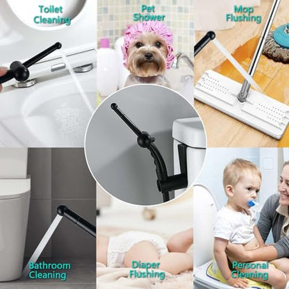 BARROCK Bidet Sprayer for Existing Toilet, Advanced Handheld Ergonomic Jet Spray Set with Precision Water Pressure Control for Muslim Shower/Feminine Hygiene/Pet Cleaning, Matte Black - color: Matte Black
