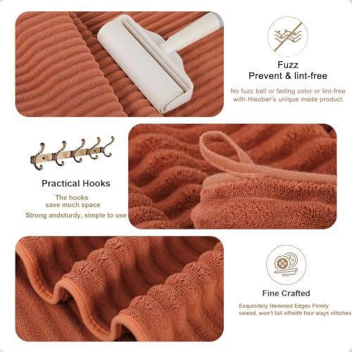 3-Piece Hand Bath Towels 14 X 29.6 Inchs, Quick-Dry Microfiber Washcloths with Hanging Loop, Soft & Absorbent Face Towels for Bathroom Kitchen Gym Travel - color: 3orange