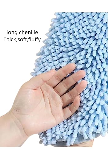 Ivymei 3 Pack Cute Flower Chenille Hand Towels Fuzzy Hanging Hand Towels with Loop for Kitchen Bathroom,Soft Absorbent Hand Bath Towels,Quick Dry(Yellow Pink Blue) - color: Yellow Pink Blue