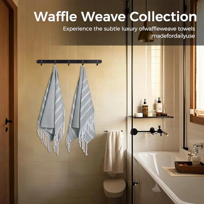 cabanana Hand Towels for Bathroom - 2-Pack,20x30 Inch-100% Cotton,Turkish Bathroom Hand Towels,Super Absorbent & Quick-Dry Soft for Bath, Kitchen, Spa, Face, Hair, Dishcloth (Gray) - color: Grey 20x30