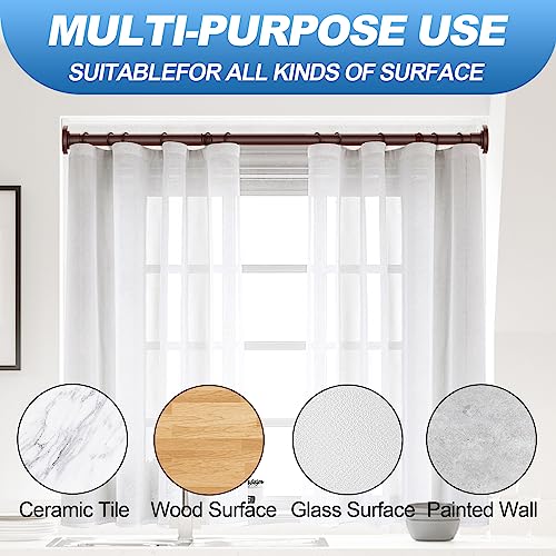 CorkLatta Bronze Shower Curtain Rod 31 to 104 Inch,1 Inch Diameter Adjustable Spring Tension Curtain Rod No Drilling Stainless Steel Telescoping Rod,No Rust | 1 Inch Diameter Stainless Steel Tension Curtain Rod Non slip, No Drill Shower Rods for Bathroom,