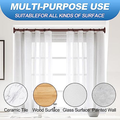 CorkLatta Bronze Shower Curtain Rod 31 to 104 Inch,1 Inch Diameter Adjustable Spring Tension Curtain Rod No Drilling Stainless Steel Telescoping Rod,No Rust | 1 Inch Diameter Stainless Steel Tension Curtain Rod Non slip, No Drill Shower Rods for Bathroom,
