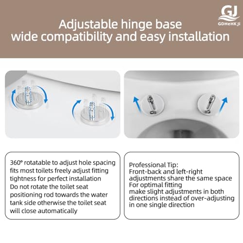 Soft Close Elongated Toilet Seat Oval White | Quick Release Toilet Seat | Anti Wiggling Quiet Close Lid | Easy to Install & Clean | White