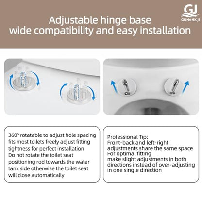 Soft Close Elongated Toilet Seat Oval White | Quick Release Toilet Seat | Anti Wiggling Quiet Close Lid | Easy to Install & Clean | White