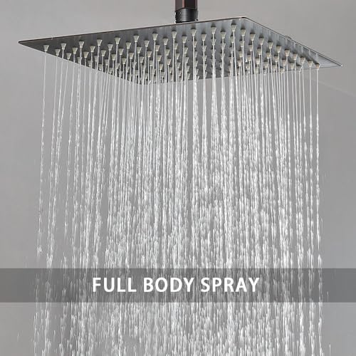 Oil Rubbed Bronze 10 Inch Rain Shower Head Ceiling Mount with Handheld, 59 Inch Hose, Mixer Valve, Bracket Holder, Rain Setting, 1 Handle, Brass, Stainless Steel, Shower Kit - color: Oil Rubbed Bronze, size: 10 Inch