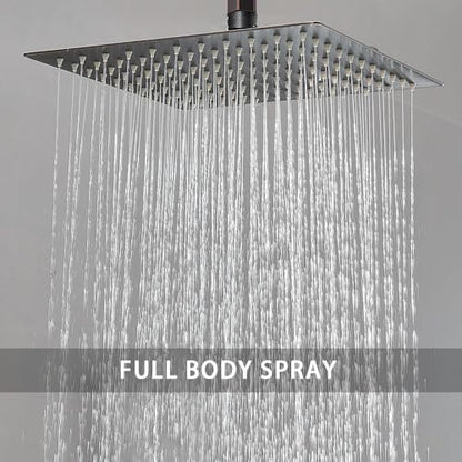 Oil Rubbed Bronze 10 Inch Rain Shower Head Ceiling Mount with Handheld, 59 Inch Hose, Mixer Valve, Bracket Holder, Rain Setting, 1 Handle, Brass, Stainless Steel, Shower Kit - color: Oil Rubbed Bronze, size: 10 Inch