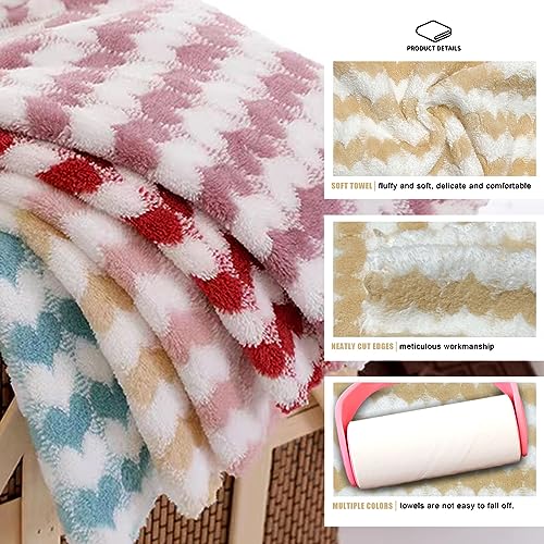 10 Pack Heart Microfiber Face Cloths for Washing face, Highly Absorbent Cleaning Towels, Microfiber Rags for Washing Dishes, Car, Window Clean Cloth(55-12)