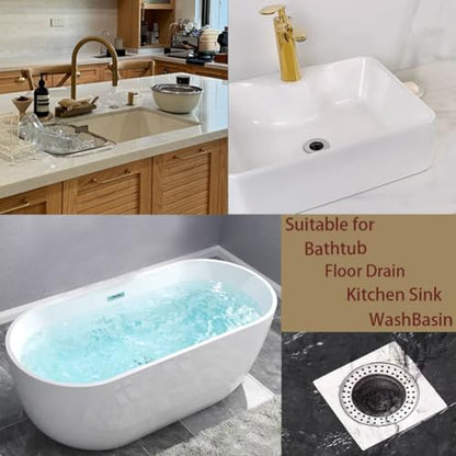2 Shower Drain Hair Catcher, Shower Drain Basket, SS Mesh, Fits 3-Inch Hole | Easy to Clean SS Mesh Hair Trap, Reusable Anti-Clog Drain Strainer for Bathroom Sink, Drain & Tub, 3" Inner Dia Holes - size: Shallow-2 Pcs