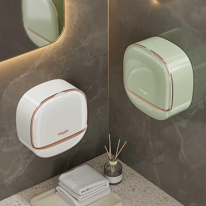 Plastic 2 Pcs Waterproof Soap Dish Holder | Luxury Soap Holder With Drain Tray Keep Soap Bars Dry | Adhesive Soap Box Wall Suction Mounted For Bathroomstickable Modern (White & Light Green)