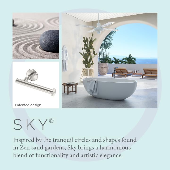Gatco 5563 Sky Toilet Paper Holder, Satin Nickel - color: Sky Satin Nickel