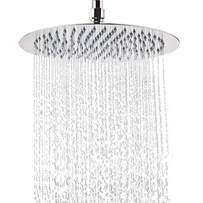 NearMoon Rain Shower Head, Ultra-Thin Design-Pressure Boosting, Awesome Some Experience, High Flow Stainless Steel Rainfall Head (12 Inch, Chrome Finish) - color: Chrome Finish, size: 12 Inch