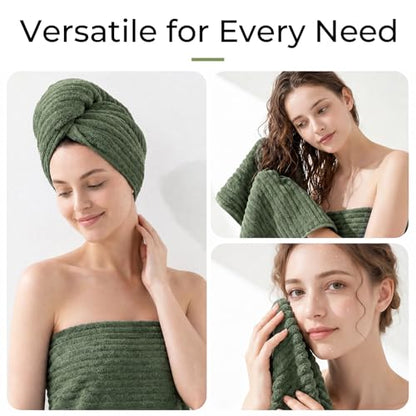 ZVH Hand Towels for Bathroom 6pcs 14X29.5inch,Quick Dry Microfiber,Super Soft,Hand Towels with Hanging Loops for Spa,Kitchen,Hotel (Avocado Green, Set of 6) - color: Avocado Green