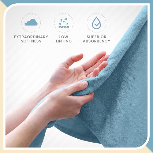 Martex 6-Piece 100% Ringspun Cotton Towel Set, Blue | Quick Dry, Super Absorbent & Soft, Lightweight, 2 Bath, 2 Hand, 2 Wash Cloths - color: Blue