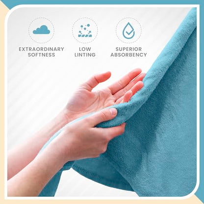 Martex 6-Piece 100% Ringspun Cotton Towel Set, Blue | Quick Dry, Super Absorbent & Soft, Lightweight, 2 Bath, 2 Hand, 2 Wash Cloths - color: Blue
