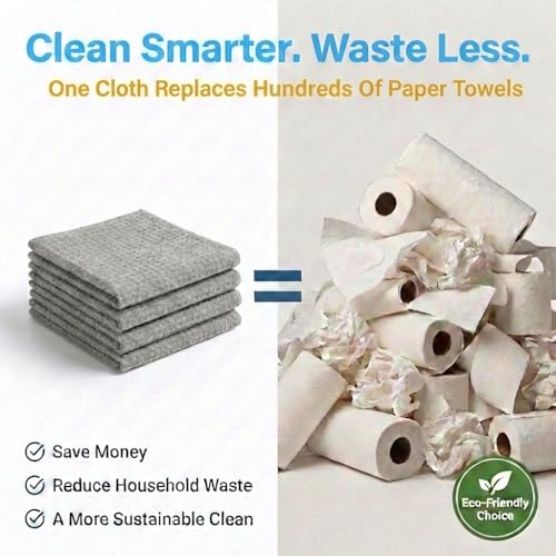 Waffle Weave Microfiber Towel, 12 x 12 inches, Barista Towels, Lint Free Cloth, Glass Towels, Waffle Towels Car Detailing, 6 Pack Premium Microfiber Cleaning Cloth - size: 6 Pack