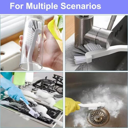 Grout Tile Brush, Under Rim Toilet Brush, Crevice Cleaning Brush Gap Cleaner Tool for Bathroom/Shower/Kitchen/Window Groove Corner Rim Cleaning