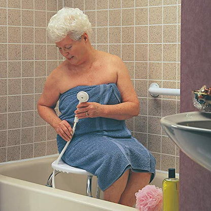 Carex Handheld Shower Head with Extra Long 84" Flexible Hose and Convenient Pause Function - Watersense Certified Handheld Shower Head with Hose with Oversized Spray Head - White